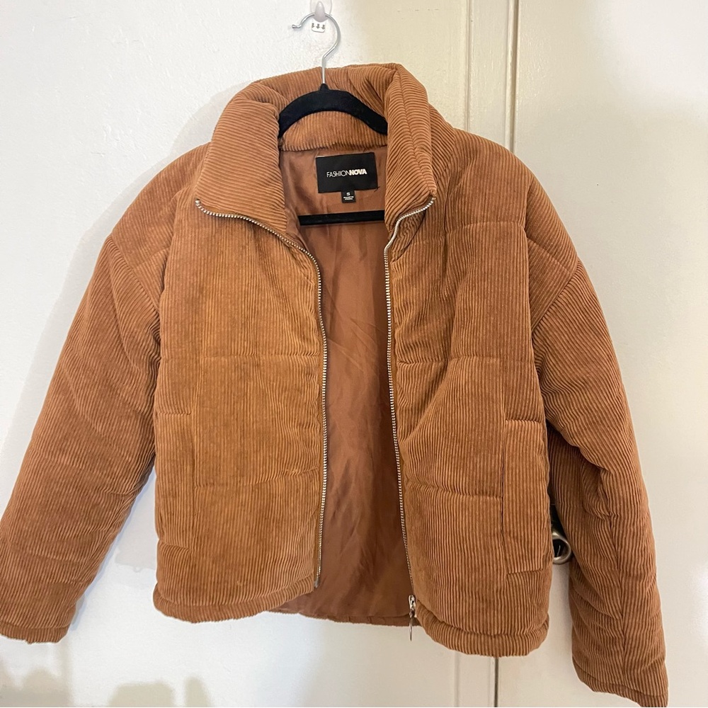 Corduroy Puffer Jacket - Picture 2 of 5
